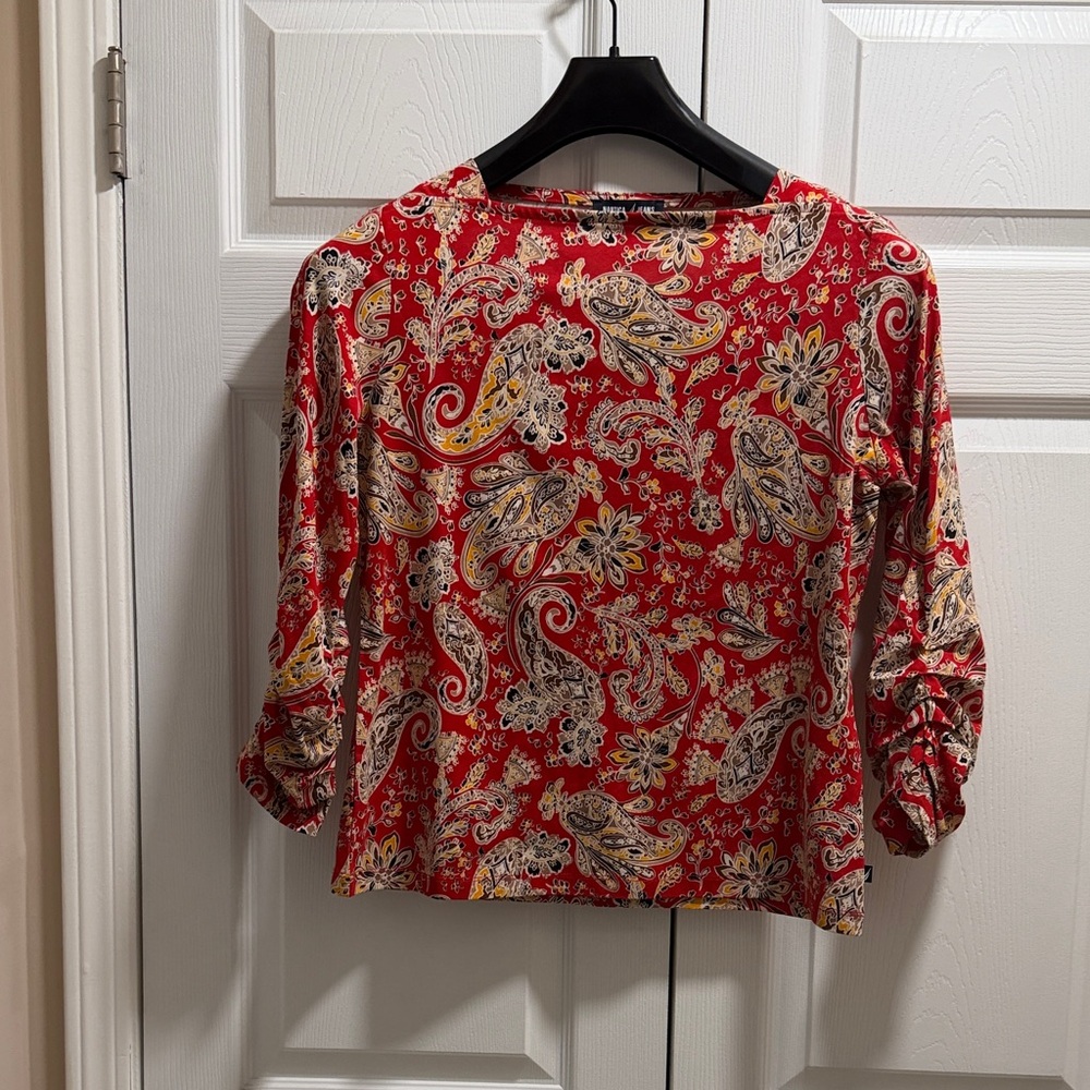 Nautica Red Paisley Women's Blouse
